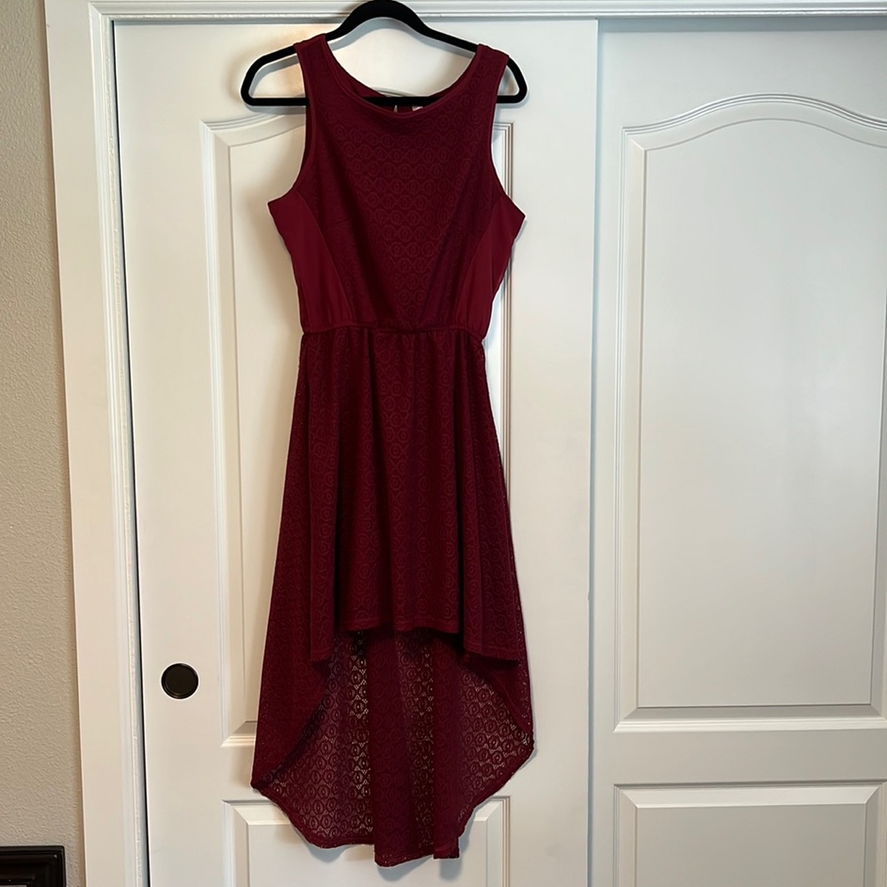 Maroon high/low dress